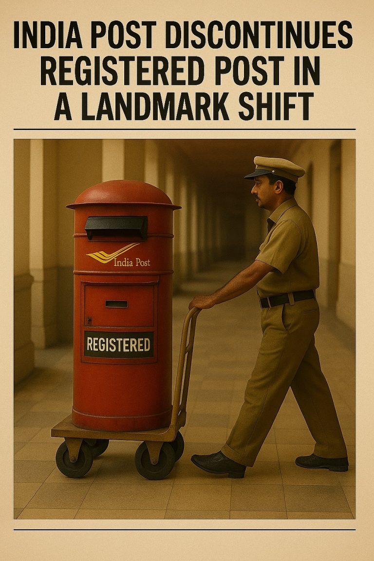 India Post Discontinues Registered Post with red mailbox and Speed Post van
